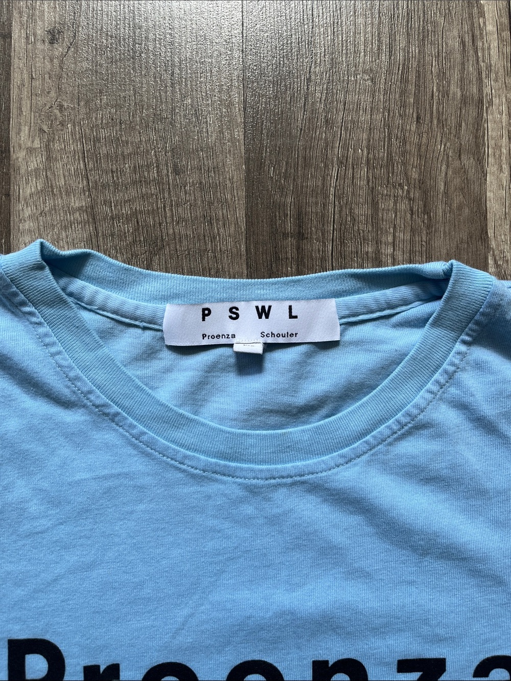 Proenza Schouler Blue Ombre Logo Short-Sleeve Tee - Picture 2 of 4